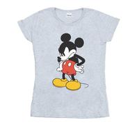 Disney - Camiseta Angry Look Down de Mickey Mouse de Algodón para Mujer