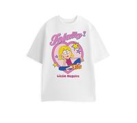 Disney Camiseta Blanca de Manga Corta de Lizzie McGuire para Mujer | Camiseta con Estampado gráfico de Dibujos Animados | para el día a día de Las Fans de Lizzie