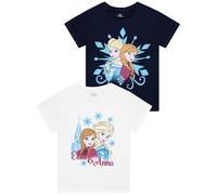 Disney Camiseta Camiseta Manga Corta Niña 2 Paquetes | Ropa Frozen Niña | Multicolor 3-4 años