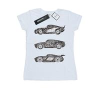 Disney - Camiseta Cars Coches con Texto de Algodón para Mujer