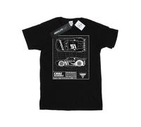 Disney Camiseta Cars de Cruz Ramirez Blueprint para Hombre (BI17461)
