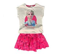 Disney Camiseta con falda de Frozen II de algodón, vestido estampado 1827, Rosa, 8 años
