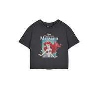 Disney Camiseta Corta Gris de Manga Corta de la Princesa Ariel para Mujer gráfica de La Sirenita con Burbujas para Adultos | Artículos para Fans de Las películas