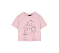 Disney Camiseta Cortada de Mujer en Rosa | Camiseta Gráfica de Stitch | Top de Manga Corta | Ropa de Dibujos Animados Lindo | Ropa de Verano Casual | Camiseta Rosa de Moda para Adultos y Niñas
