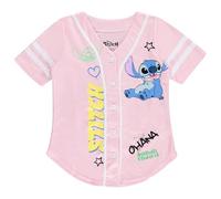 Disney Camiseta de béisbol para niñas con Lilo & Stitch y Mickey Mouse - Tallas para niñas 4-16, Lila, 14-16