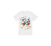 Disney Camiseta de Mickey & Minnie Mouse Kiss Navidad para Hombre (TV4811)