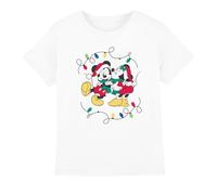 Disney Camiseta de Mickey & Minnie Mouse Kiss Navidad para Niños/Niñas (TV4507)