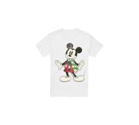 Disney Camiseta de Mickey Mouse Bufanda Retro Navidad para Hombre (TV3421)