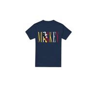 Disney Camiseta de Mickey Mouse Nombre Multicolor para Hombre (TV3689)