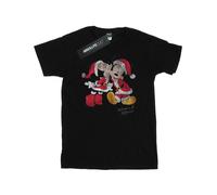 Disney Camiseta de Mickey Mouse y Minnie Mouse Beso de Navidad para (BI39933)