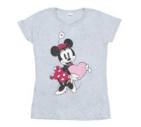 Disney - Camiseta de Minnie Mouse Corazón de Algodón para Mujer