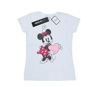 Disney Camiseta de Minnie Mouse Corazón de Algodón para Mujer (BI32420)