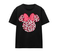 Disney Camiseta de Minnie Mouse Silueta Orejas Corazón Día de San (TV17174)
