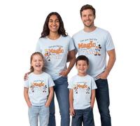 Disney Camiseta de Mujer, Camiseta Familiar a Juego, T Shirt de algodón con Mickey, Minnie Mouse y Sus Amigos, S
