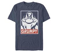 Disney Camiseta de Princesa Grumps para Hombre Joven, Azul Marino Jaspeado, XXX-Large