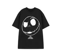 Disney Camiseta gráfica de Manga Corta Negra Unisex The Nightmare Before Christmas | Camiseta para Adultos de Jack Skellington | Prenda de película de Tim Burton | Regalo de mercancía de Halloween