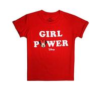 Disney Camiseta niñas de Minnie Mouse, Girl Power, roja, de 9 a 10 años, Reino Unido