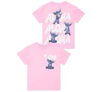 Disney Camiseta Niño, Camisa Ninas De Algodón, Camiseta Manga Corta Niña De Lilo Y Stitch, Stitch Camisa, Ropa Niños para Verano, Rosa 10-11 Años
