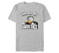 Disney Camiseta para Hombre con Cara de Pato Donald, Gris Brezo, Large