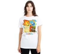 Disney Camiseta para Mujer Elemental Group Box con brasa, Wade y clod para Mujer, Color Blanco, Blanco, XL