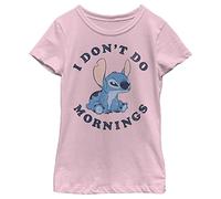 Disney Camiseta para niña Stitch Mornings, Rosa., XS