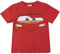 Disney Camiseta para Niños | Camiseta de Algodón de Manga Corta con Personaje Oficial, Cars Mcqueen - Rojo, 8-9 años