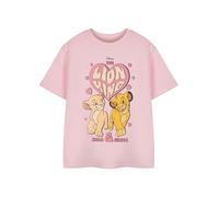 Disney Camiseta Rosa Estampada de El Rey León para niña | Camiseta clásica de Nala y Simba de Cuello Redondo y Manga Corta | Ropa de Personajes de El Rey León