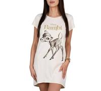 Disney Camisón de Mujer, 100% algodón, Camiseta para Dormir en Verano (Disney Bambi, XL)