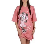Disney Camisón de Mujer, 100% algodón, Camiseta para Dormir en Verano (Disney Minnie Mouse, XL)