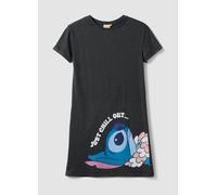 DISNEY, Camisón Gris De Algodón Puro Con Estampado De Stitch, Mujer, Gris oscuro jaspeado, Talla: L