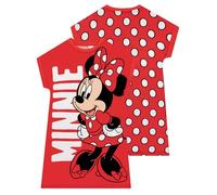 Disney Camisón Niña De Minnie Mouse, Pijamas Niñas De Minnie, Camisones para Niña con Puntos Polka, Rojo 18-24 Meses