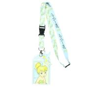 Disney Campanilla Faith Trust & Pixie Dust Breakaway cordón para tarjeta de identificación con colgante de goma de 6,35 cm