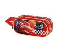 Disney Cars 3 Bumper-Estuche Portatodo 3D Doble, Rojo, 22 x 9,5 cm