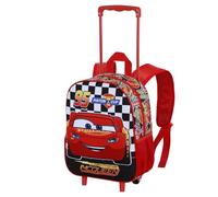 Disney Cars 3 Racer-Mochila 3D con Ruedas Pequeña, Rojo, 26 x 34 cm, Capacidad 7 L