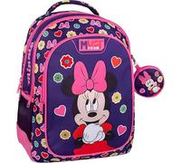 Disney Cars | Frozen | Vaiana | Minnie Mouse | Mochila de princesas para escuela primaria con 3 compartimentos | Mochila infantil para viajes y uso diario con correas reflectantes acolchadas, S