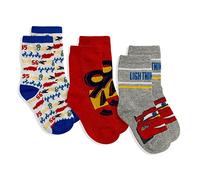 Disney Cars - Juego de 3 pares de calcetines para niño, de algodón, 5677, Variante 1, 23-26