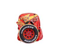 Disney Cars - Juego de 4 mochilas para niños, diseño de Rayo McQueen con bolsa de almuerzo, estuche para lápices y llavero.