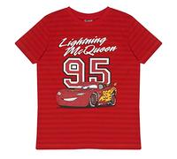 Disney Cars Lightning Mcqueen - Camiseta para niños, 1-8 años, Color Rojo, mercancía Oficial, Rosso, 1-2 Years
