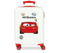 Disney Cars Mcqueen Maleta Cabina, Maleta Infantil, Fabricada en ABS, un Material Resistente y Ligero, Cuatro Ruedas Dobles, Cierre combinación de Joumma Bags