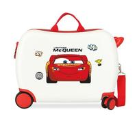 Disney Cars Mcqueen Maleta Cabina, Maleta Infantil, Fabricada en ABS, un Material Resistente y Ligero, Cuatro Ruedas Dobles, Cierre combinación de Joumma Bags