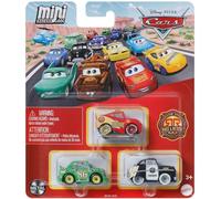 Disney Cars Mini Racers - Paquete de 3 resortes para radiador Race & Rescue Lightning McQueen, Sheriff, Chick Hicks