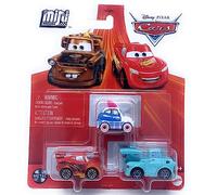 Disney Cars Mini Racers - Paquete de 3 (Suki, Dragon Lightning McQueen, Tokyo Mater)