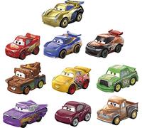 Disney Cars Pack 10 coches mini de juguete de carreras, para niños +3 años (Mattel GKG23)