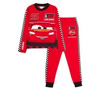 Disney Pijama de Cars para niños, diseño de Rayo McQueen, longitud completa, para piloto de carreras, rosso, 5-6 Years