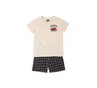 Disney Cars Pijama Niño Radiator Springs de Algodón con Manga Corta Cuello Redondo Pantalón Corto Detalles en Relieve Punto de Algodón y Diseño de Verano Color Crudo Talla 4