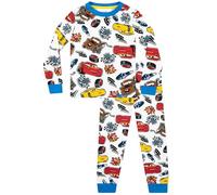 Disney Cars Pijama Rayo Mcqueen Niño | Pijamas Invierno Niño | Cars Rayo Mcqueen Pijama | Blanco 2-3 años