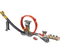 Disney Cars Pista de Coches Super Looping XRS Rocket Racing (Mattel GJW44), Multicolor