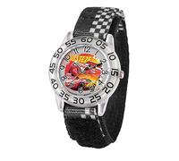 Disney Cars - Reloj analógico de cuarzo con correa de nailon para niños, Negro -, Negro -, tira