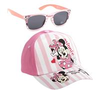 Disney Cars | Stitch | Minnie Mouse Gorra de Béisbol y Gafas de Sol | Gorra y Gafas con Protección UV 400 para Niños | Set de Accesorios de Verano para Playa y Vacaciones (Minnie Mouse - Rosa)