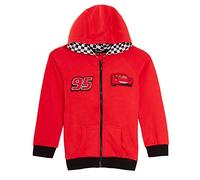 Disney Cars - Sudadera con capucha para niños, diseño de Rayo McQueen, rosso, 4-5 años